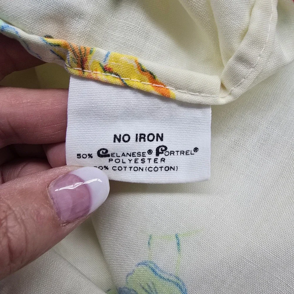 Vintage Floral Bed Sheets Pillowcases Multi Cream Cotton Blend Cottagecore